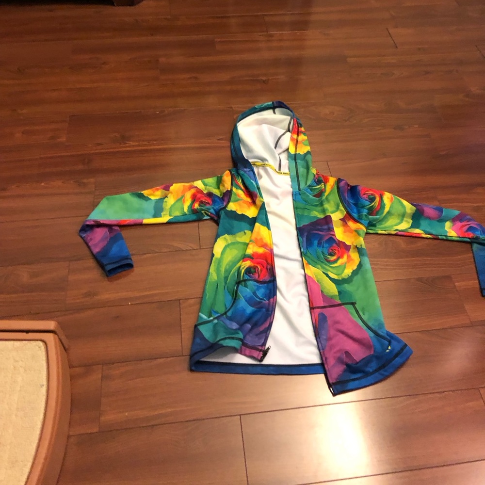 Inknburn Rose rainbow hoodie size S